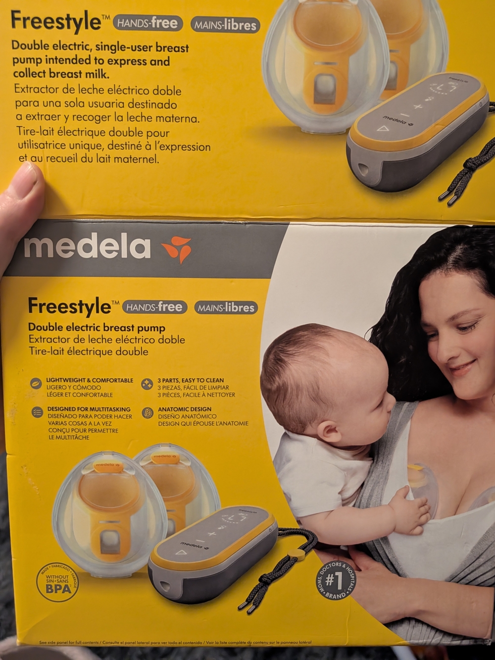 Medela Freestyle Double Electric Breast Pump - Yellow/Grey